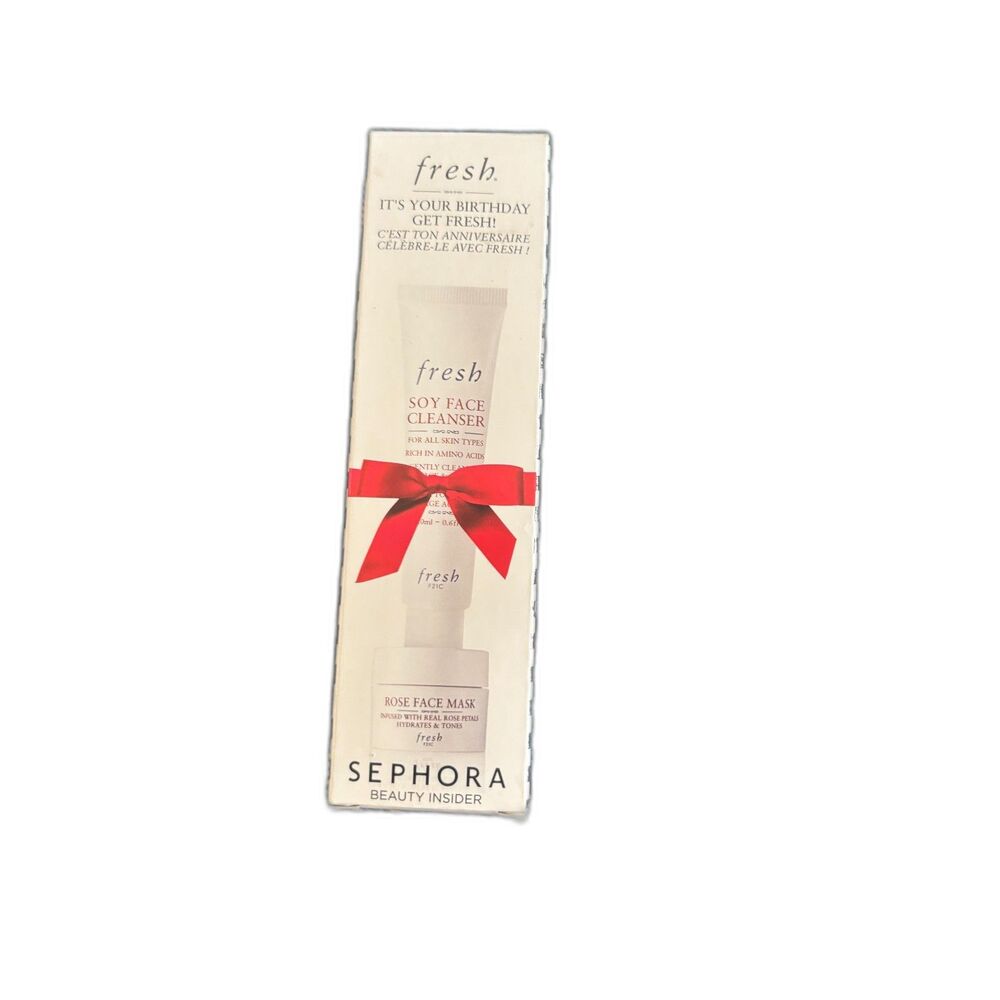 Fresh Soy Face Cleanser & Rose Face Mask Set Sample Sephora Birthday Gift Set